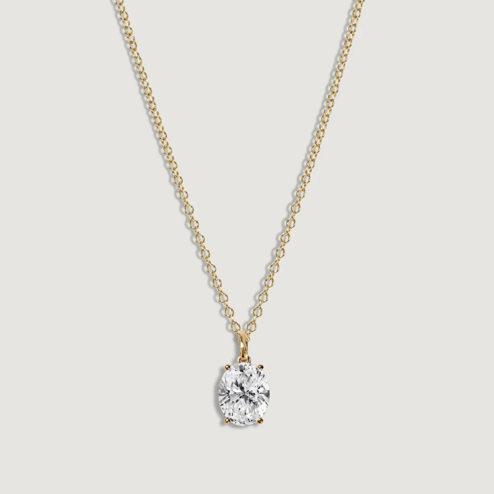 Oval Solitaire Necklace