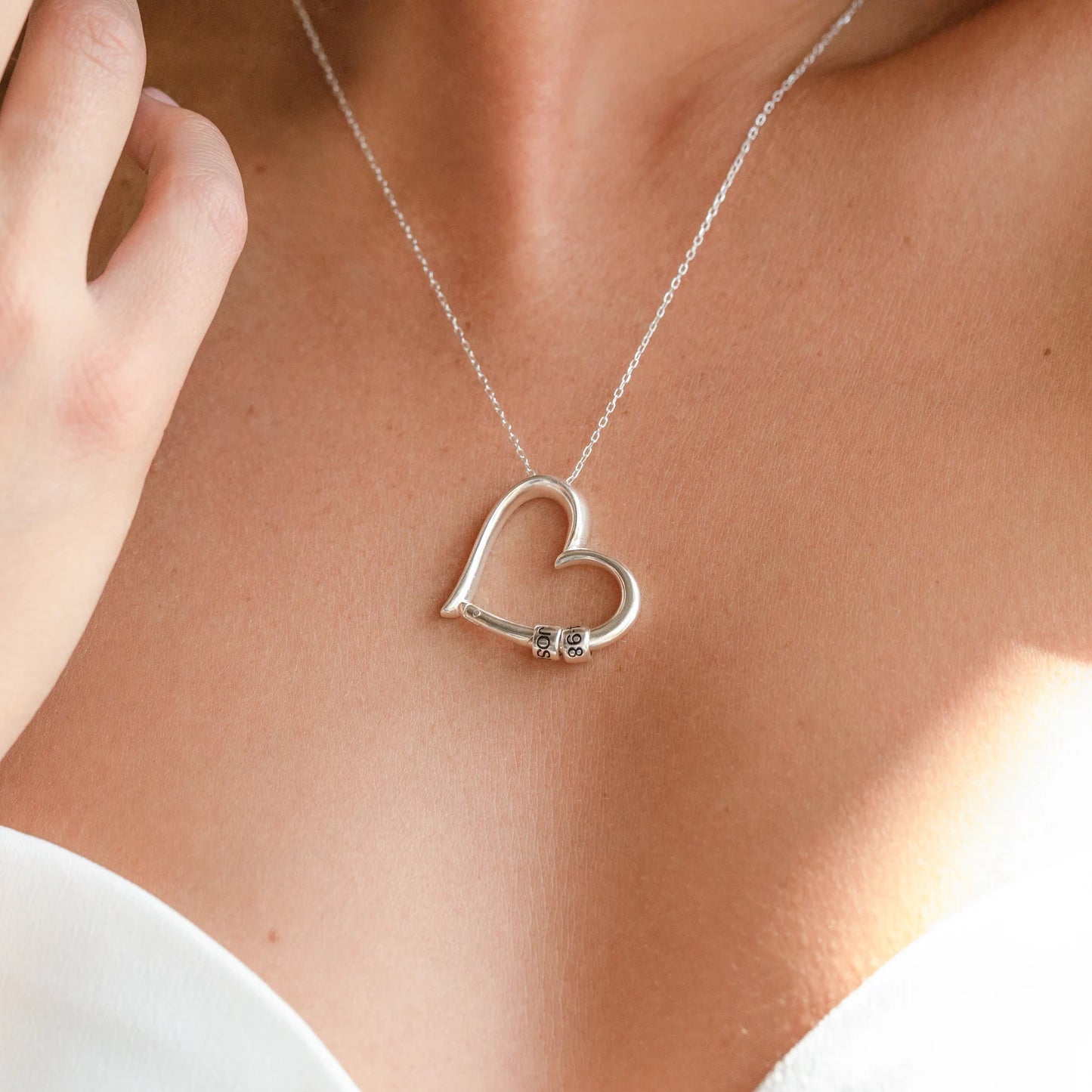 Engraved Forever Hearts Personalized Necklace